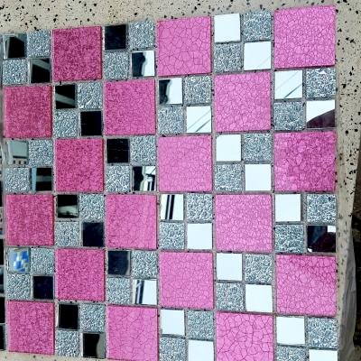 Gạch mosaic trắng hồng AL104