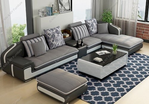 Sofa A10 Fabric Kai Furniture L-NY-Leather IV (Ảnh 6)