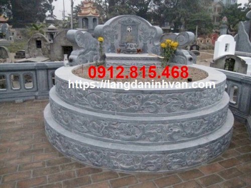 Mẫu mộ tròn đá chế tác tại Ninh Bình bán toàn quốc