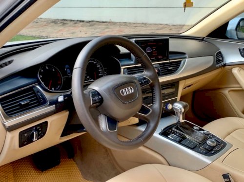Audi A6 2012 màu trắng nội thất kem siêu sang chảnh...đã update full đèn led trước-sau của model 2019 - ảnh : 4 