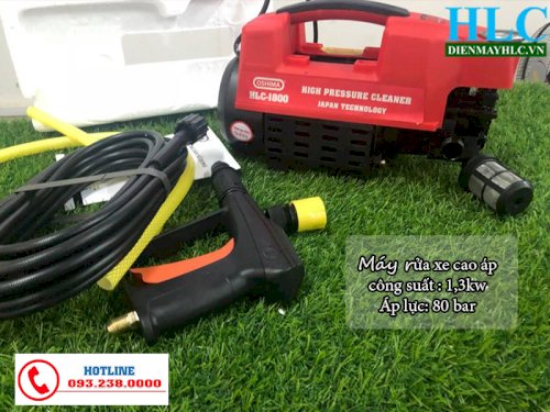 Máy rửa xe mini giá rẻ Oshima HLC 1800