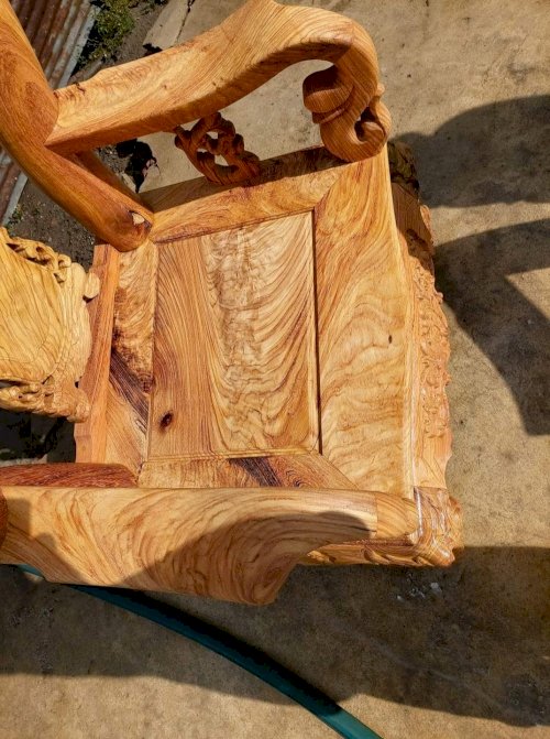 Bộ bàn ghế gõ đỏ việt tay 12 - Đồ gỗ Đăk Lăk (Ảnh 2)