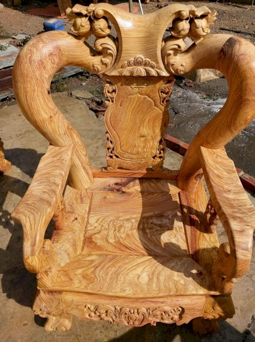 Bộ bàn ghế gõ đỏ việt tay 12 - Đồ gỗ Đăk Lăk (Ảnh 4)
