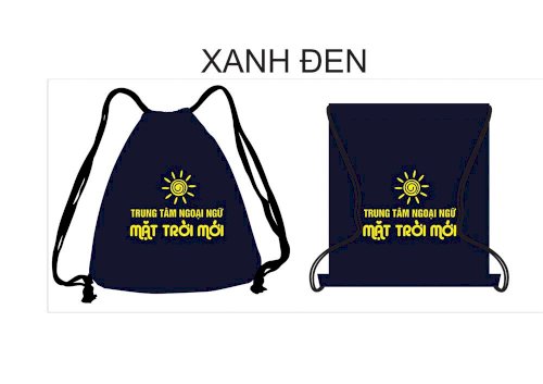 xưởng may balo dây rút màu xanh đen