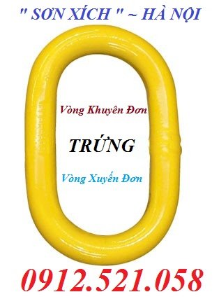 1 Vòng khuyên xích cẩu,tăng đơ xích,khoá nối xích,sling xích chùm,pa lăng xích,xích thép đen,xích inox