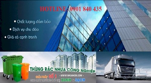 Thùng nhựa đựng rác 60 lít HITA - Không bánh xe 1