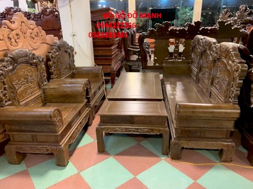 Bộ bàn ghế khổng tử gỗ mun đuôi công Đồ gỗ Đỗ Mạnh (Ảnh 2)