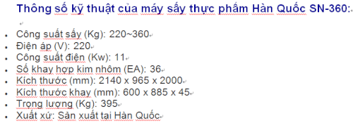 máy sấy thực phẩm Hàn quốc (Ảnh 5)