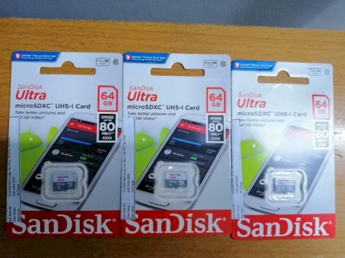 Thẻ nhớ sandisk ultra SDXC-I 64gb tốc độ 80mb/s mới 100% - ảnh : 1 