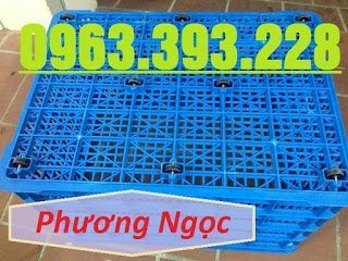 Sọt nhựa rỗng 8 bánh xe, sóng nhựa HS022, sọt nhựa đựng hàng 37