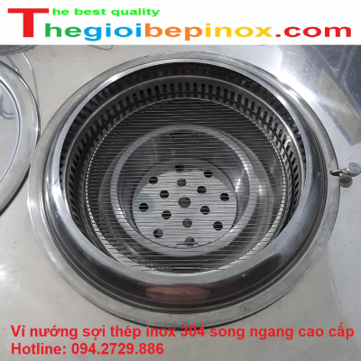 Vỉ nướng sợi thép inox 304 song ngang cao cấp