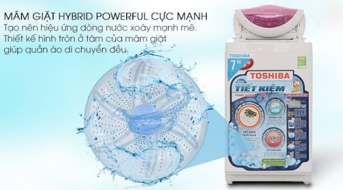 Mâm giặt Hybrid Powerful - Máy giặt Toshiba 7kg AW-A800SV