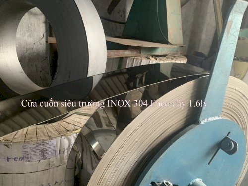 Cửa cuốn INOX 304, cửa cuốn siêu trường, cửa cuốn nhà xưởng