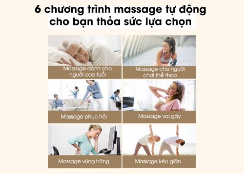 6 chương trình massage tự động