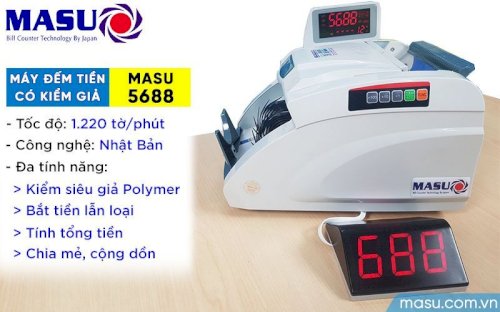 Máy đếm tiền MASU 5688 đa chức năng cao cấp