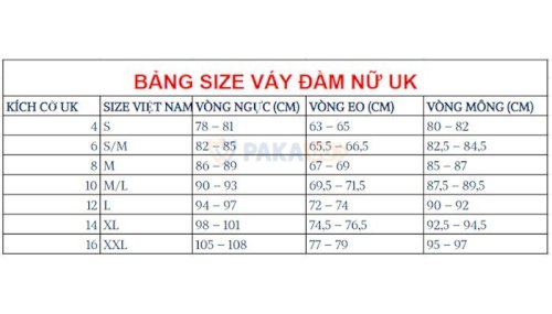 Bảng size quần áo US, UK - bí kíp chọn quần áo US, UK chuẩn 