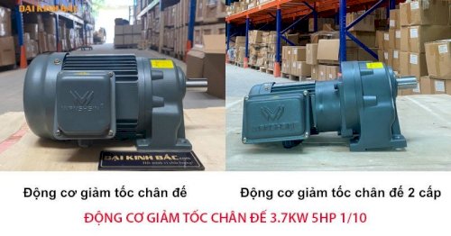 động cơ giảm tốc 3.7kw 5hp 1/10