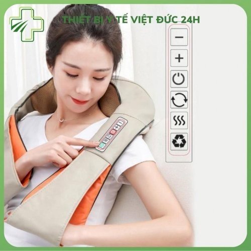 Đai massage giảm đau vai cổ gáy Ayosun Hàn Quốc: Thế hệ mới với 16 bi  massage hồng ngoại giúp điều trị giảm đau hiệu quả