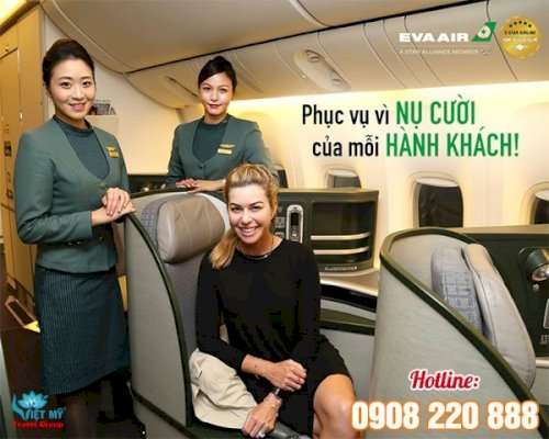Mua vé đi quốc tế tháng 11 hãng Eva Air tại Việt Mỹ