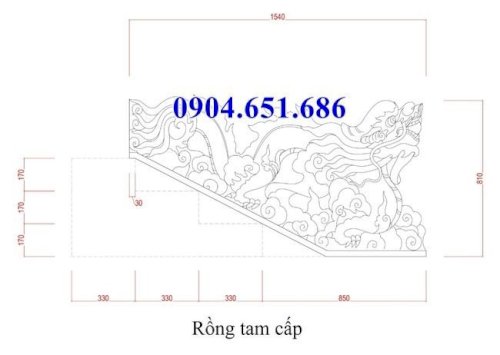 Hình ảnh mẫu thiết kế rồng đá bậc thềm đẹp